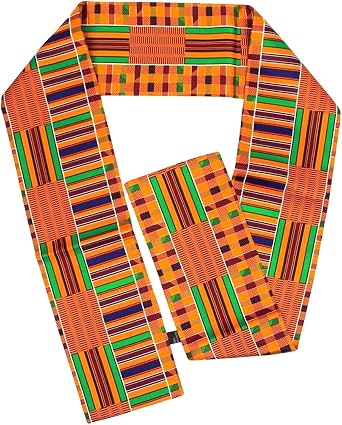 African Kente & Animal Print Scarf/Stole/Sash