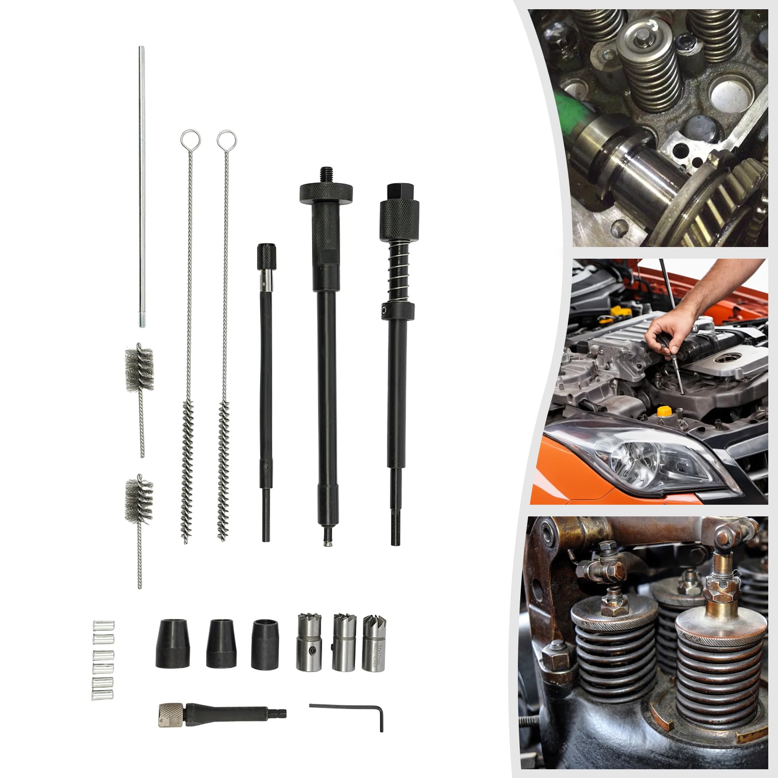 Iniettore Set di Pulizia Iniettore Carburante Cleaner Set Con Spazzole Per Auto Diesel Iniettore Pulizia Universale Professionale
