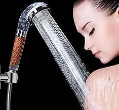 High Pressure Handheld Shower Head with Negative Ion Filter for Water Purification, Maintain Healthy Hair and Skin in Daily Shower Routine