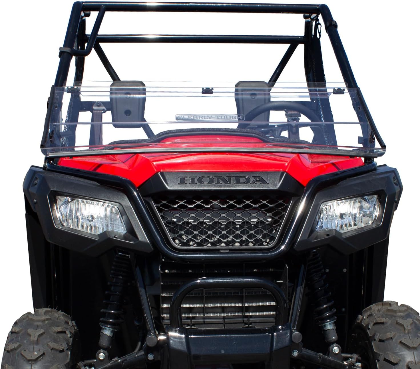 Clearly Tough Honda Pioneer 500 / 520 Windshield - Full Folding - Lexan MR10 | SCRATCH RESISTANT | Made in the USA! | Easy on and off w/ Scratch Resistant Hard Coat