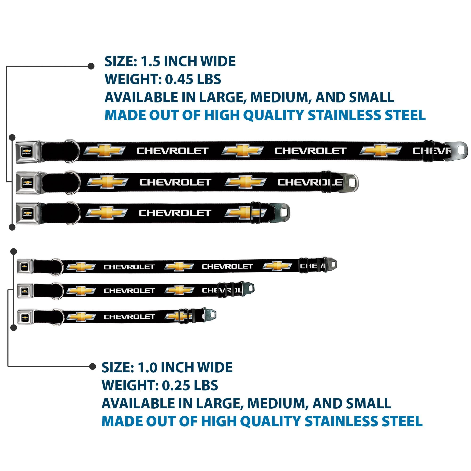 Buckle Down 22,9–38,1 cm chb-Chevy Schleife Full Color Schwarz/Gold Hund Halsband