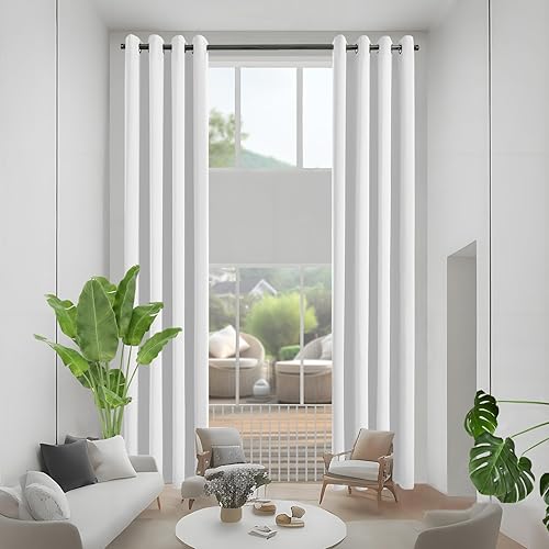 Miniatura 74 de Cortinas Opacas para Dormitorio con Aislamiento Térmico de Ojales Sólidos para Ventana Extra Anchas para Puerta Corredera, Juego de 2 Paneles de