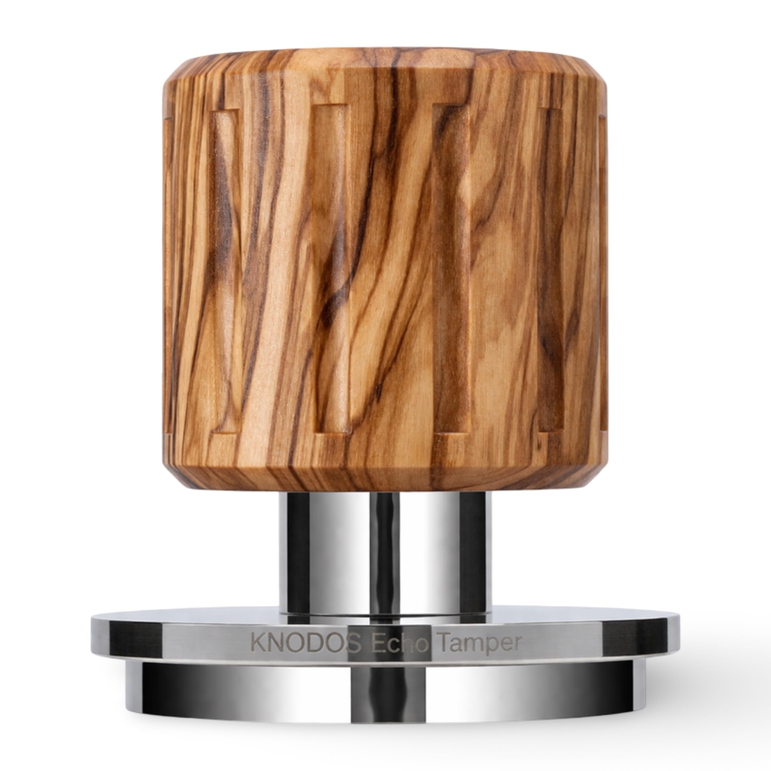 KNODOS Spring Loaded Tamper 54mm with Olive Wood Handle | Calibrated 30lb Spring & Click…