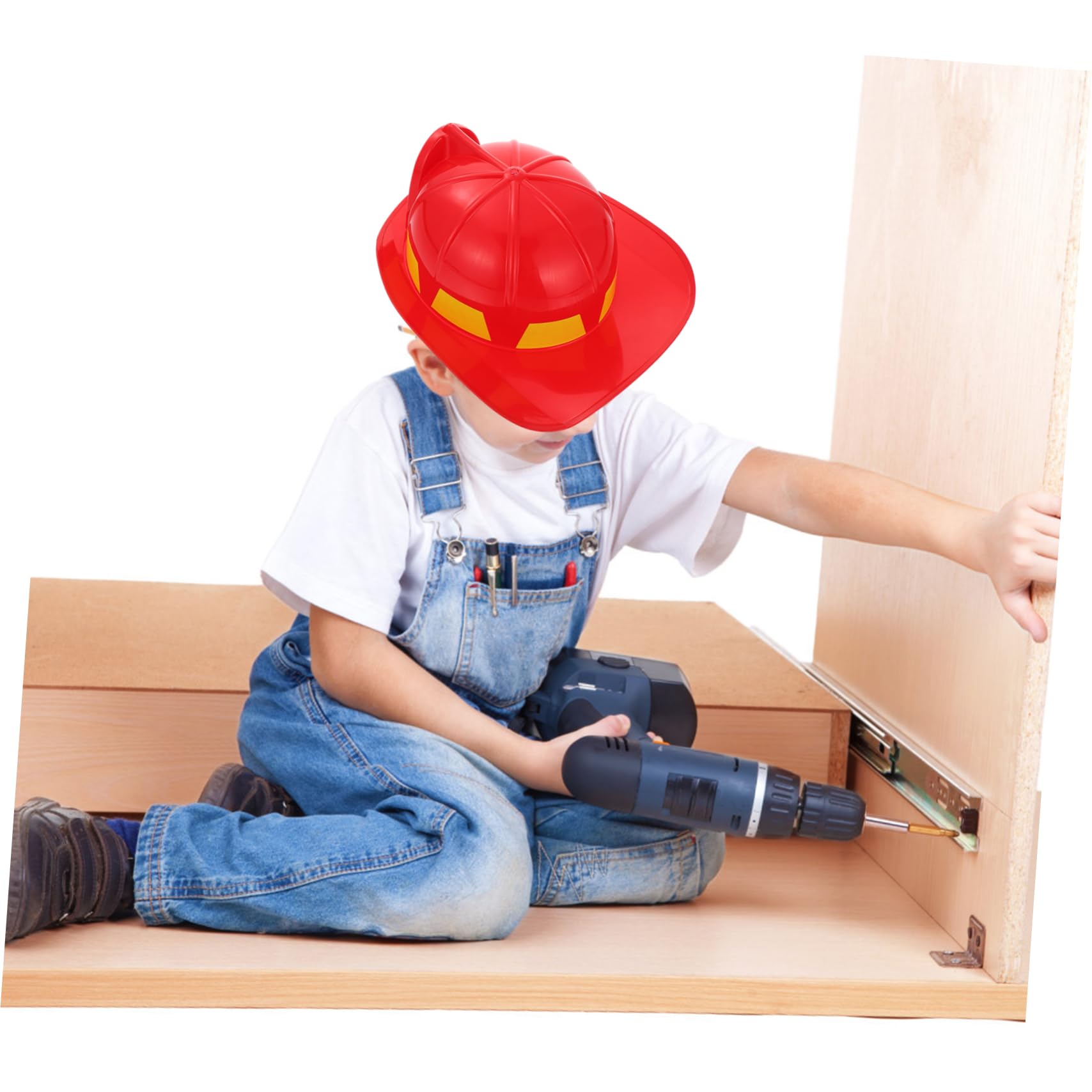 ERINGOGO Boys and Girls Firefighter Hat Playful Cosplay Helmet Safety Features Present for Children's Birthday or Christmas