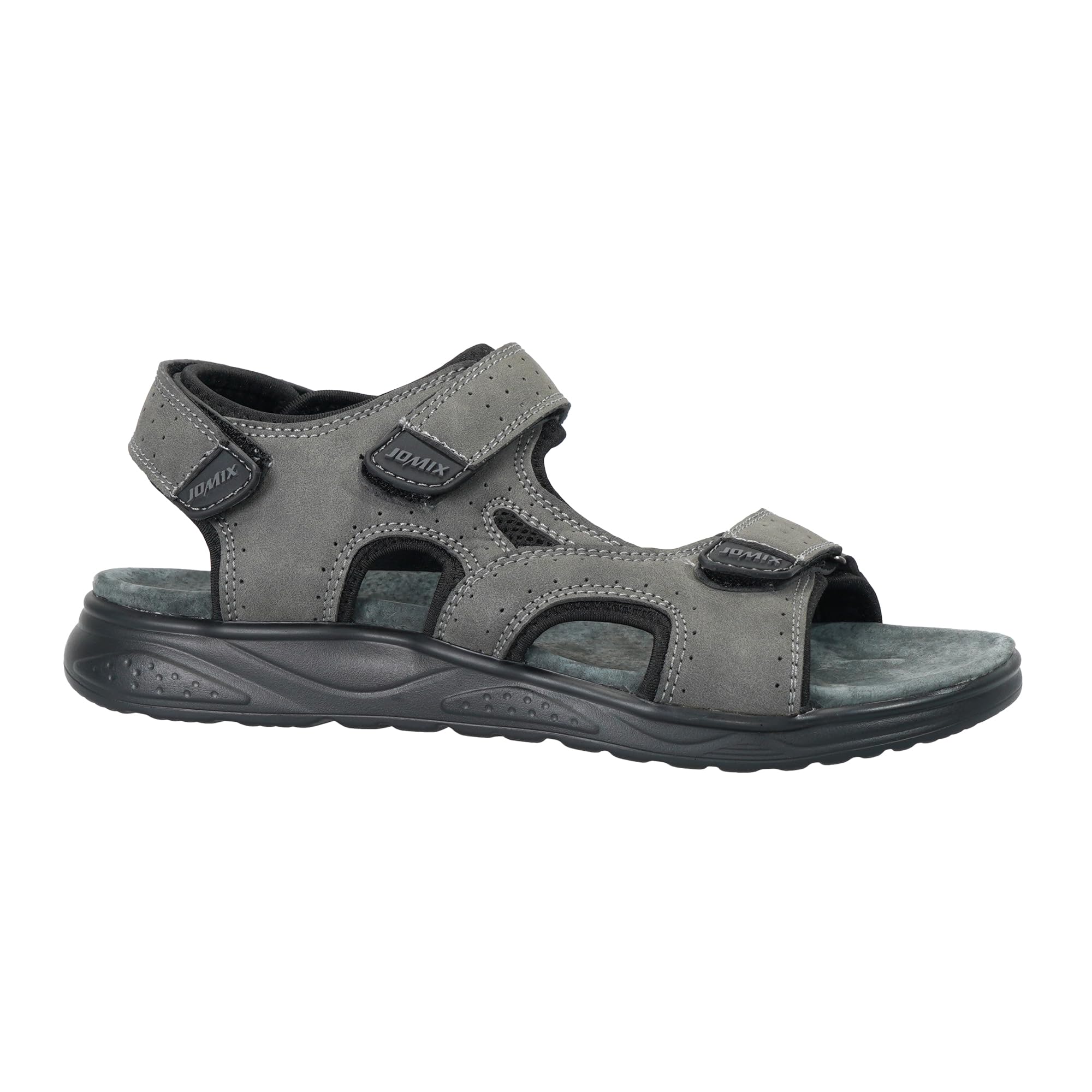 JOMIX Sandalias de Deporte Hombre para Senderismo y Caminar Sandalias de Marcha con Triple Cierre Adhesivo Suela Gruesa Amortiguadora Ergonómica y Antideslizante Verano