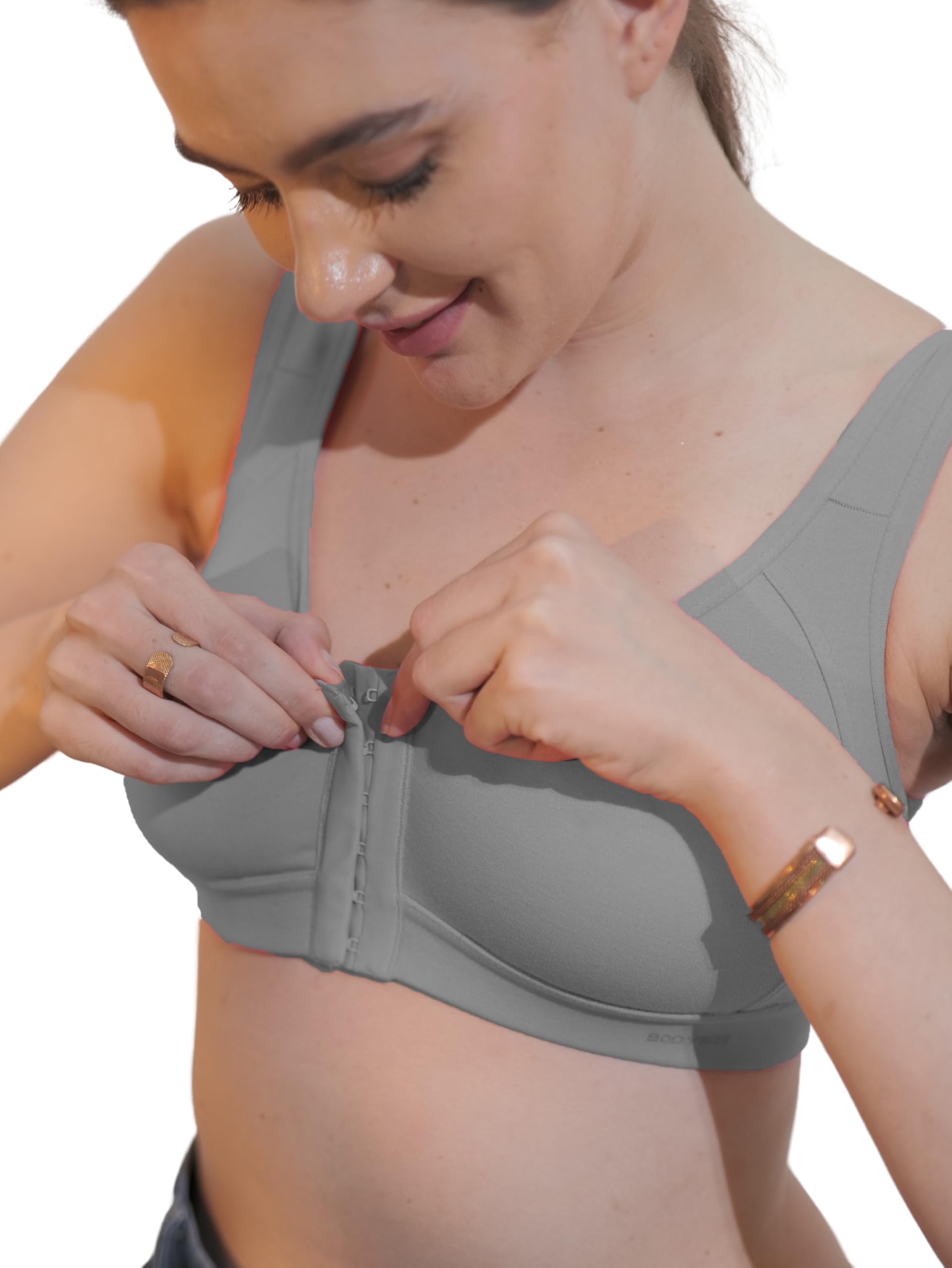 bodysize Cotton Blend Front Open Sports Bra : Women's Daily Use & Activewear | Full Coverage, Max Support | 94% Cotton, 6% Lycra | Easy Front Closure | Breathable Comfort-picture-14