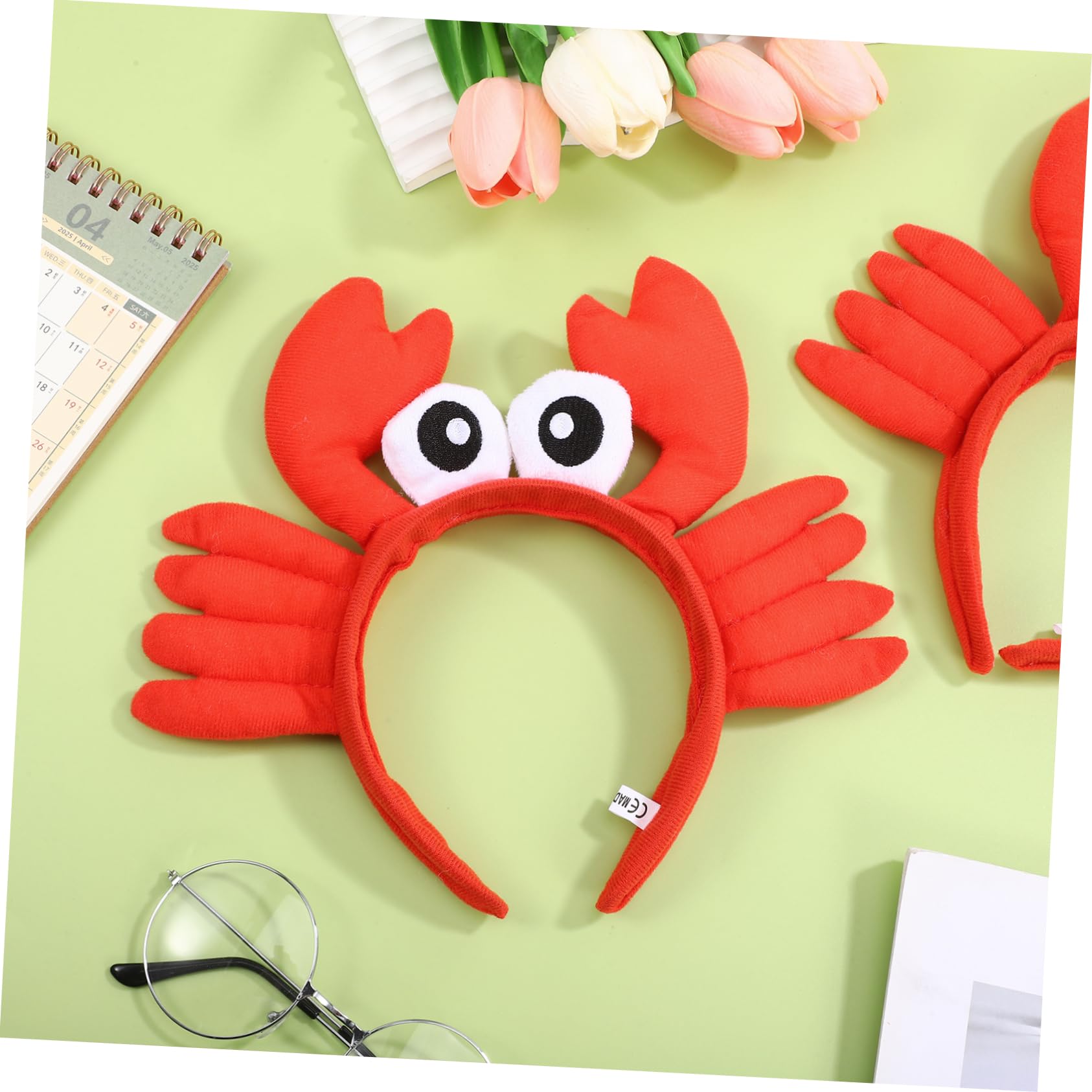 Zerodeko Diadema De Cangrejo Grande Para Niñas Accesorios De Cosplay Diademas Divertidas Para Fiestas Diseño Y Ligero Para Fotos Y Celebraciones 2 Piezas X 5