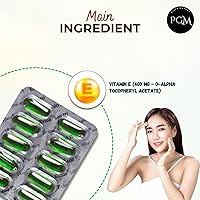 Vista 5 de 50 cápsulas Evion de vitamina E para una cara brillante, cabello fuerte, acné, uñas, piel brillante 400 mg