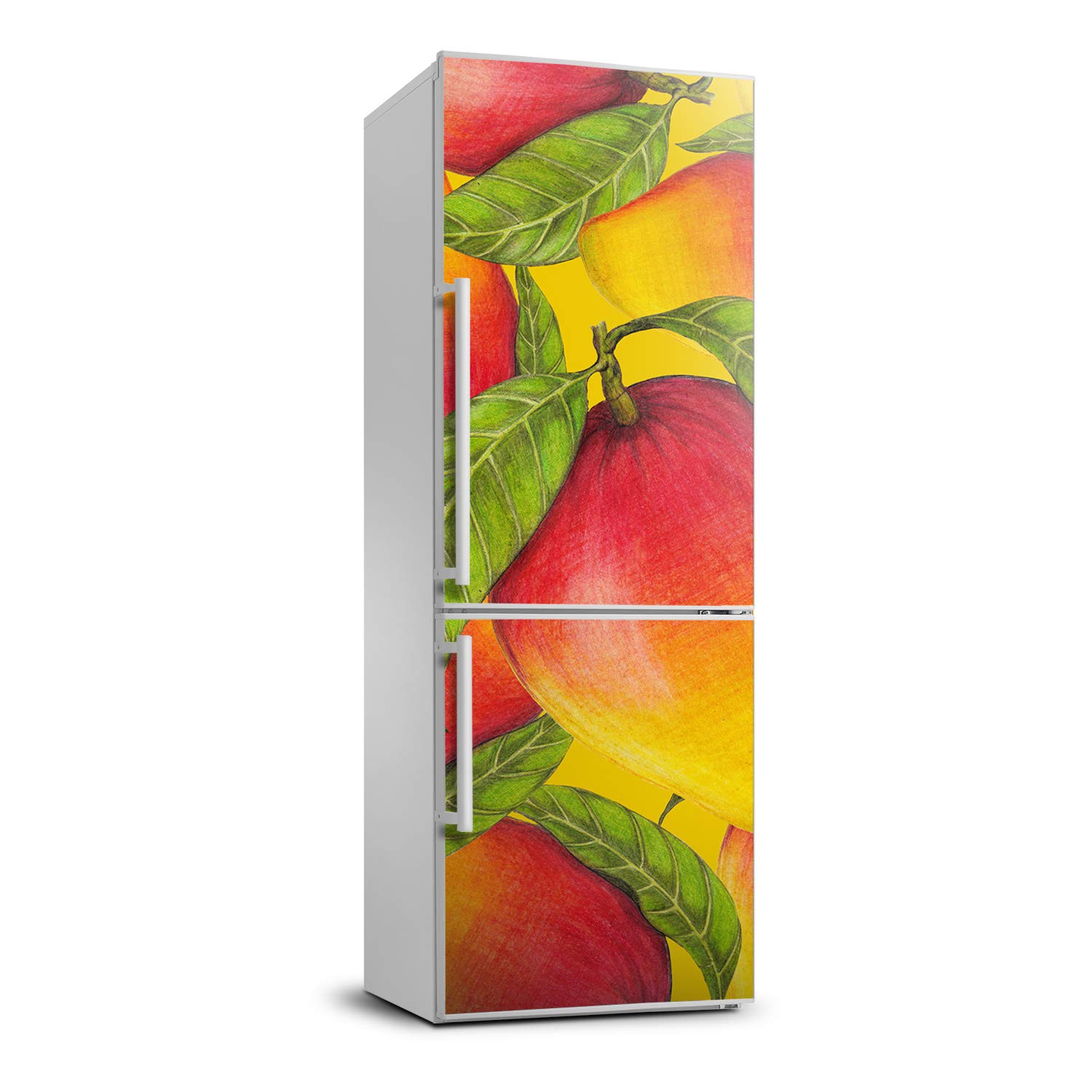 Vinilo para refrigerador de 70x190 cm con diseño de mango refrescante