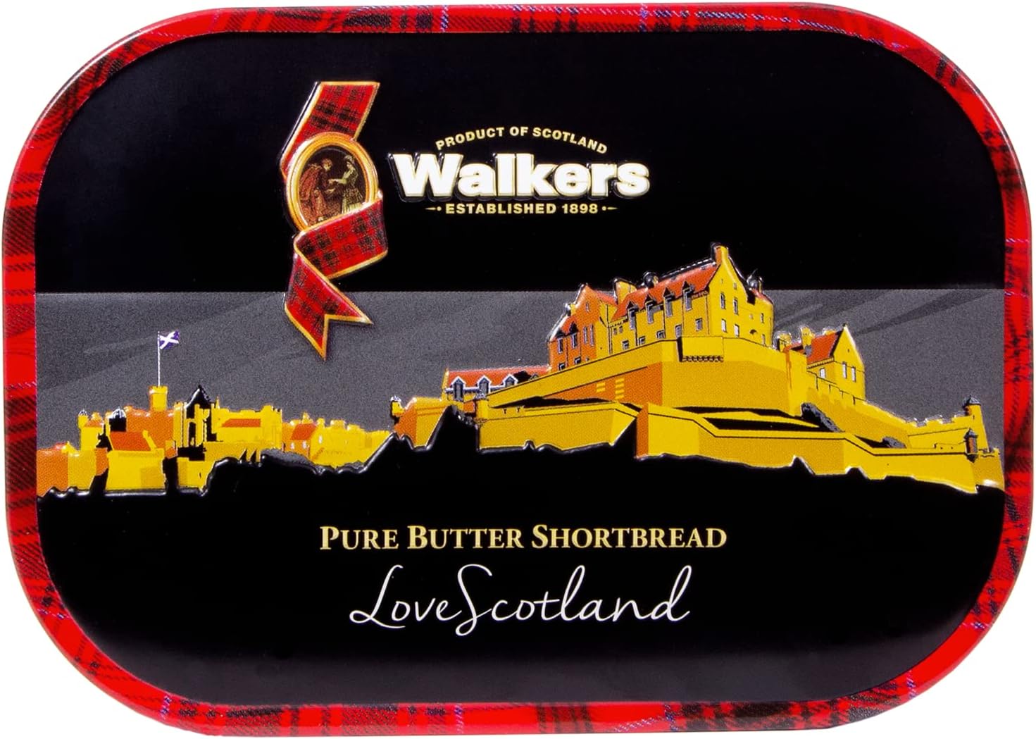 Walker's Shortbread Edinburgh Castle Keepsake Tin, Pure Butter Scottish