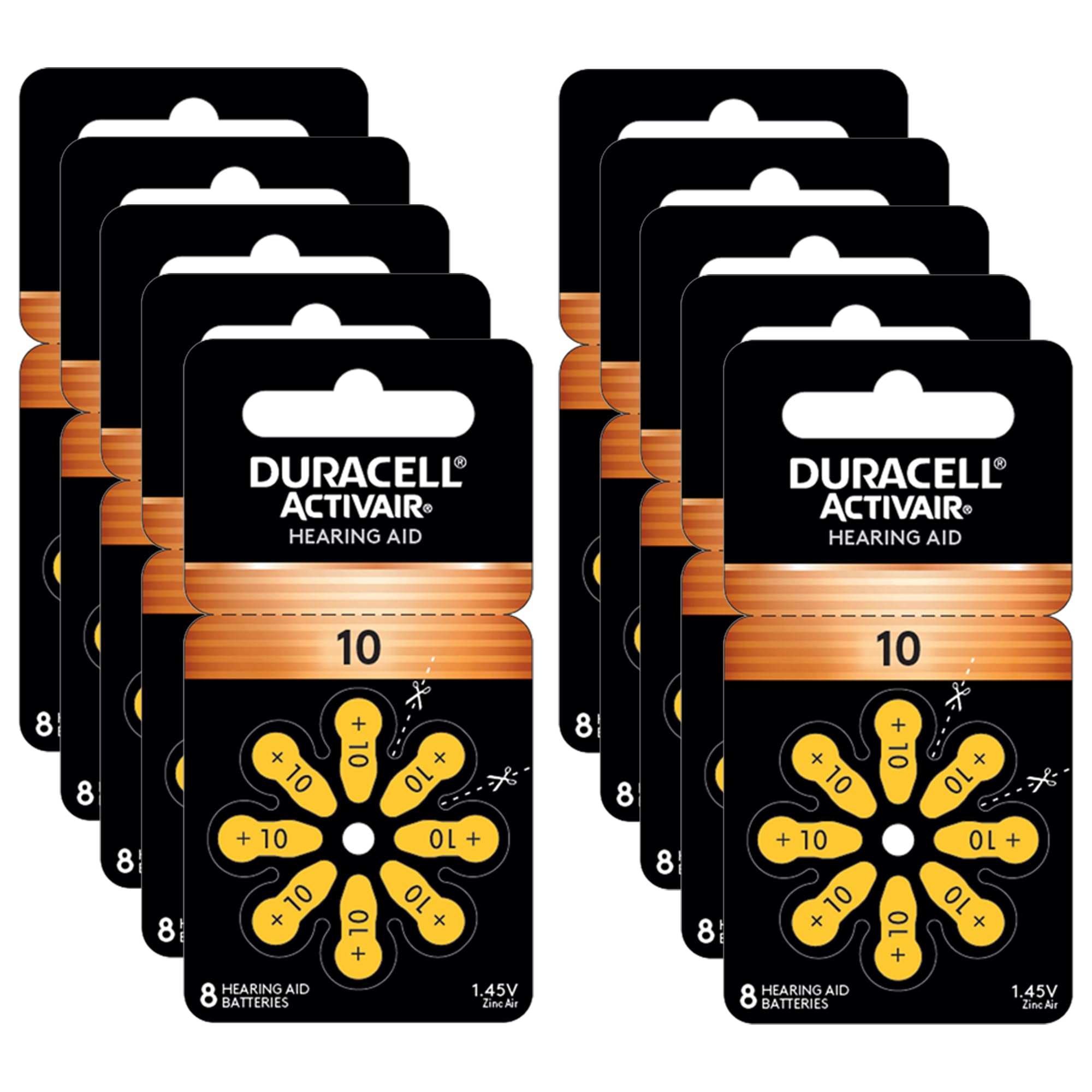 Duracell Activair Hearing Aid Batteries: Size 10 (80 Batteries)
