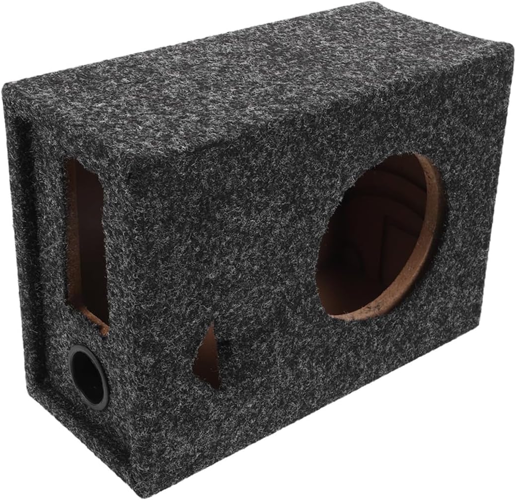 KESYOO Wooden Car Speaker Enclosure: 6.5 Inch Portable Subwoofer Box Empty Single Truck Speaker Boxes for Vehicle Audio Sound System