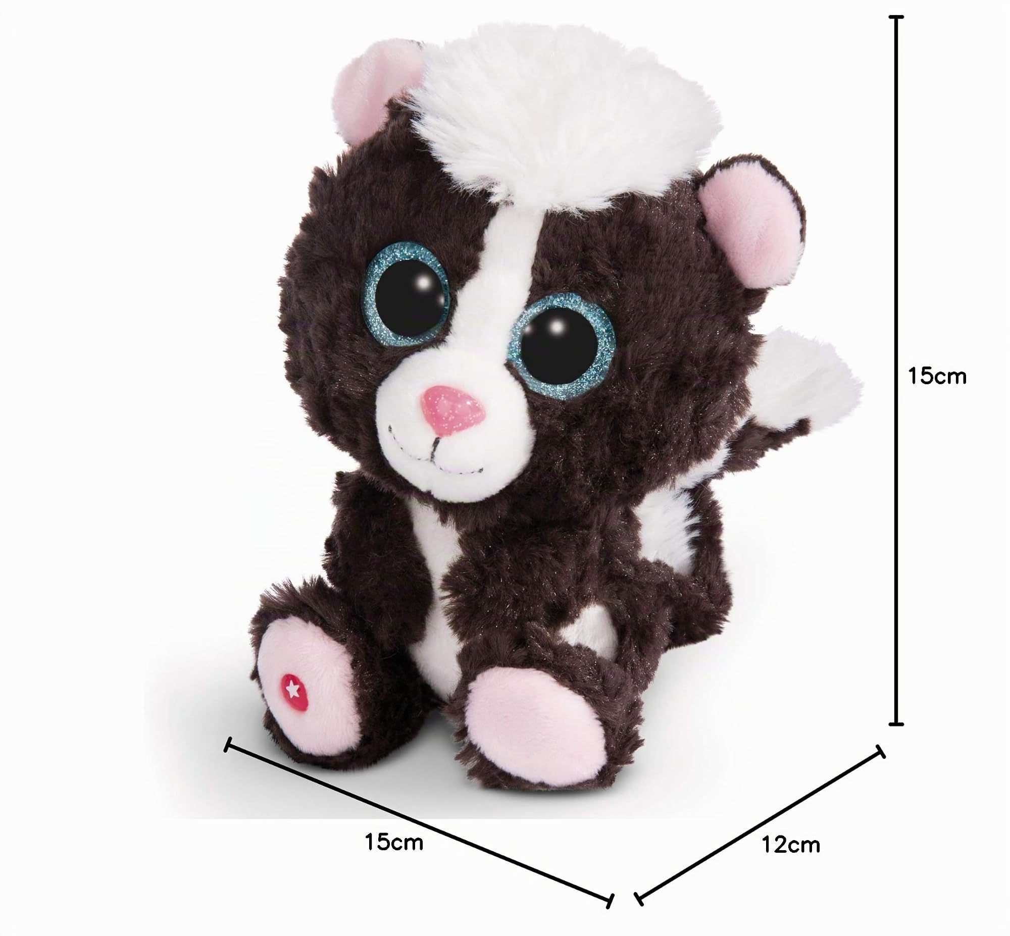 NICI Glubschis: Das Original – Glubschis Stinktier Suppi 15 cm – Kuscheltier Stinktier mit großen Augen… – Ansicht 8