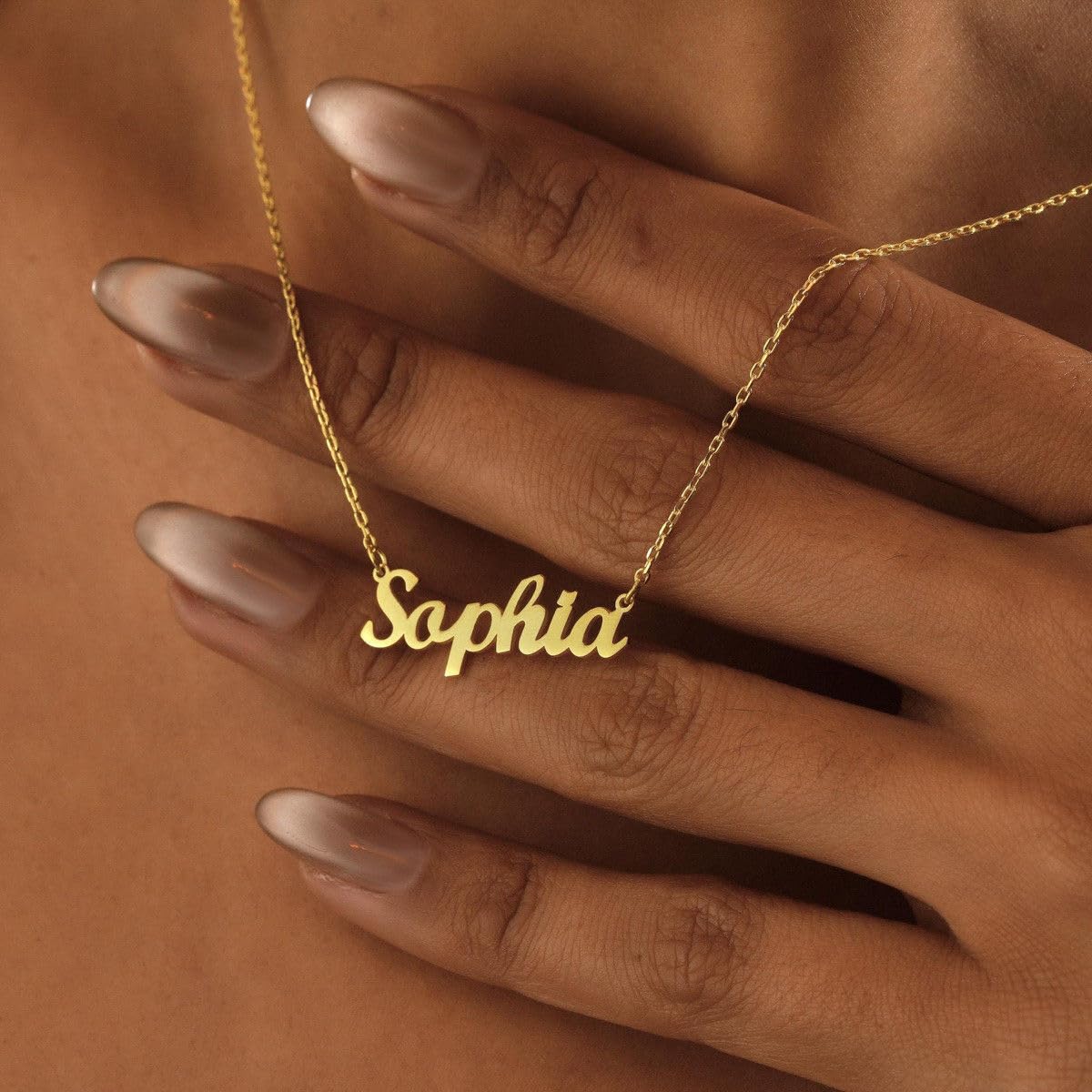 Collar con nombre personalizado, chapado en oro de 24 quilates, chapado en oro rosa auténtico y acero inoxidable plateado, colgante de letra personalizado, regalo para cumpleaños y Navidad