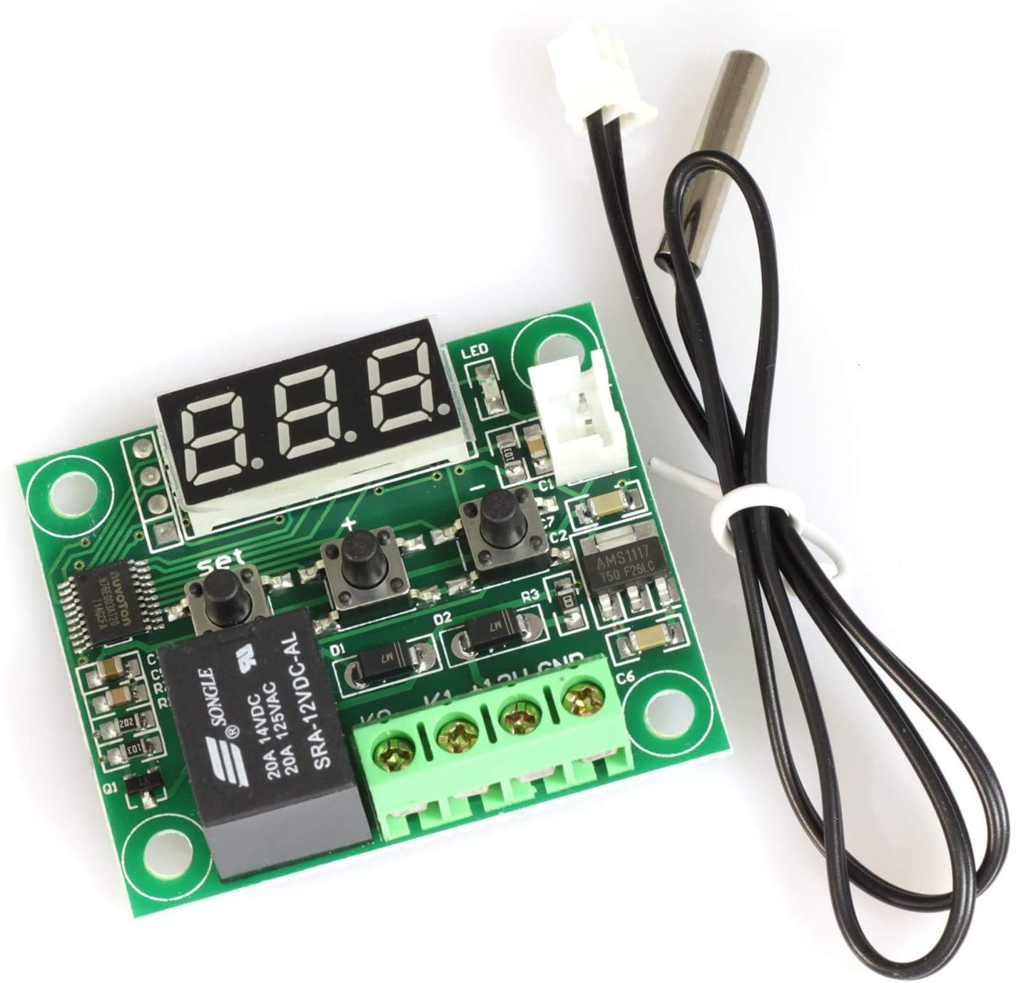 Super Debug 12V W1209 Digital Temperature Controller Module W/Display and NTC Waterproof Temperature Sensor for Arduino, ARM and other MCU (B0827FHL98) Amazon Price History, Amazon Price Tracker