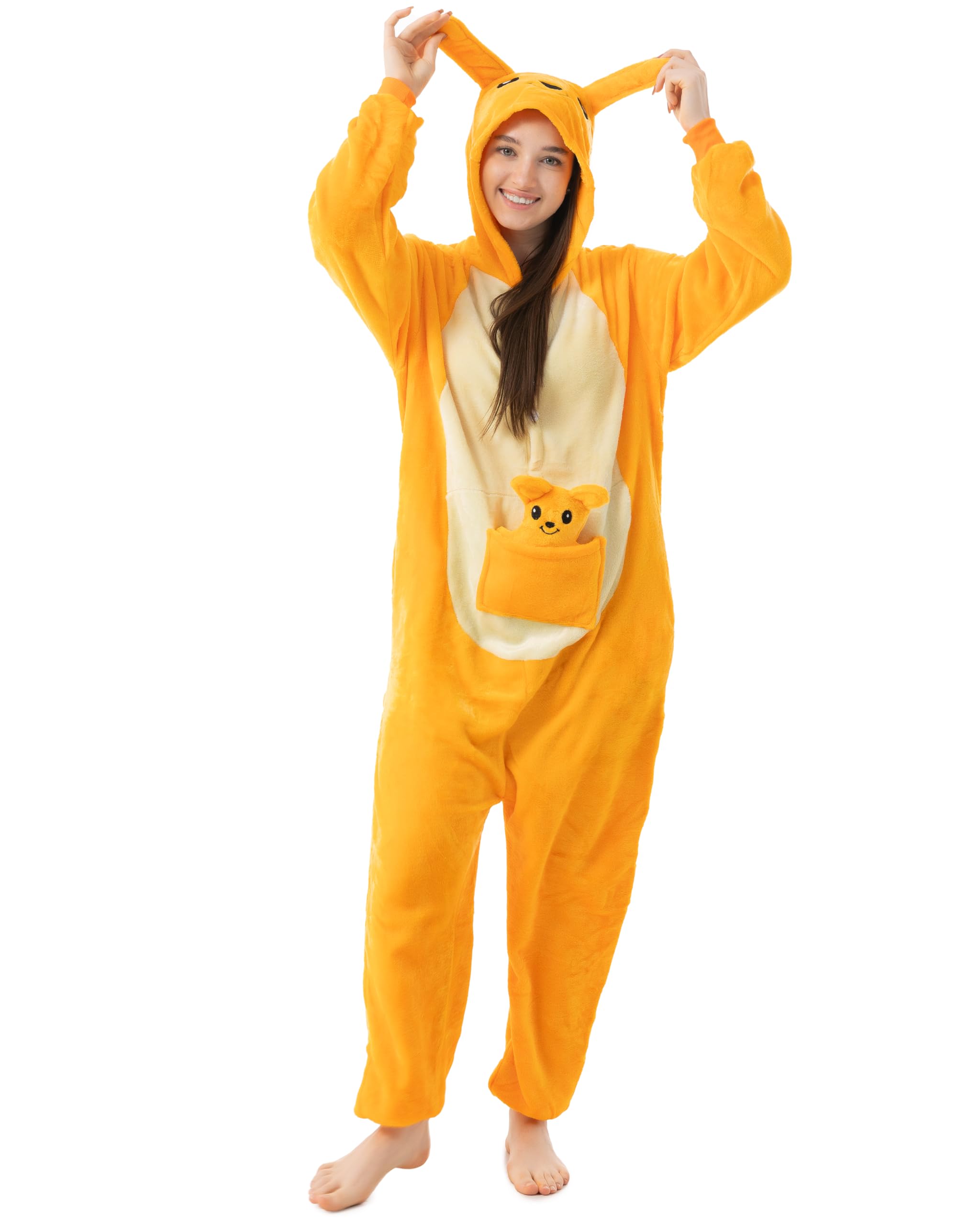 Katara 1744 Grenouillère Combinaison Pyjama Kigurumi Abeille Pour Adultes - Taille M 155-165cm, Tenue Confortable Et Amusante
