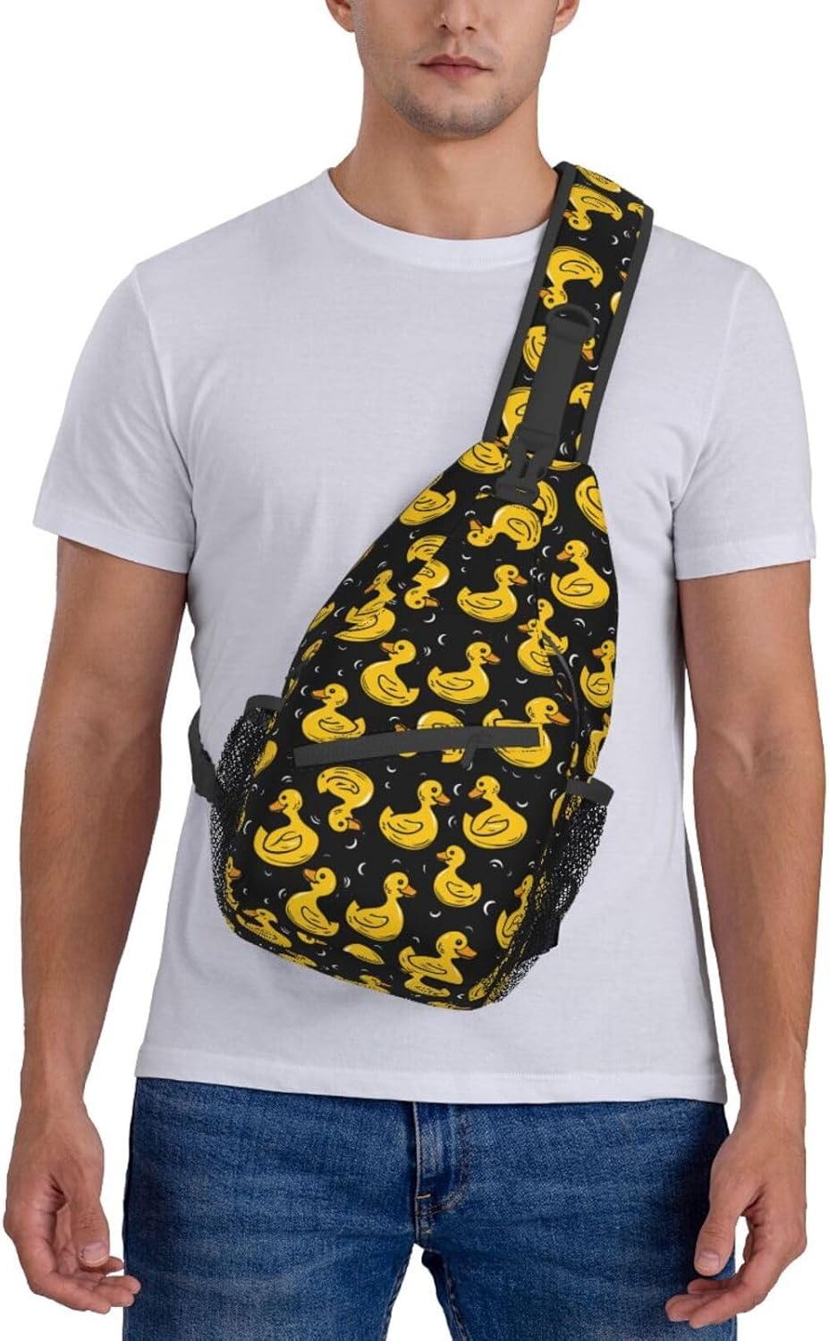 Yellow Rubber Ducks Cartoon Ducks Sling Backpack Hiking Backpack Crossbody Bag Sports Lightweight And waterproof Chest Bag Shoulder Bag For Women Men - Image 7