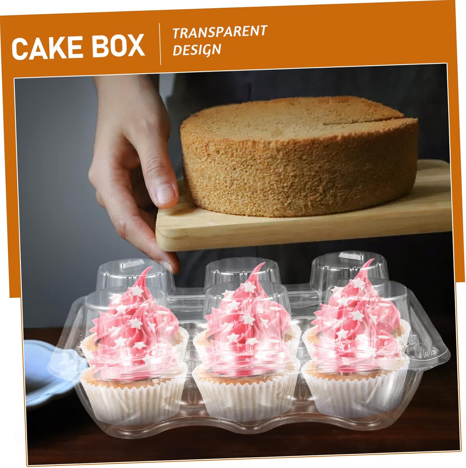 IMIKEYA 15pcs Cupcake Wrapping Box Versatile Dessert Carrier for Tarts Cakes and Cookies Easy Use Baking Packaging for Parties and Catering