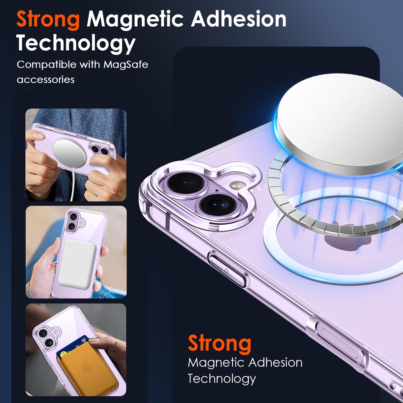 iVoler Chiaro Cover Magnetica per iPhone 17 6.3 Pollici, Compatibile con MagSafe, [Anti Ingiallimento] [Antiurto di Grado Militare] Custodia Trasparente Sottile AntiGraffio Rigida PC Case