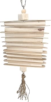 1116 Natural Sola Stick Stack - Handcrafted Hanging Bird cage Toy, Natural sola Wood Sticks, Natural Wooden Sticks, Parts can Turn Around Center, Chewing Fun for Small and Medium Size pet Birds