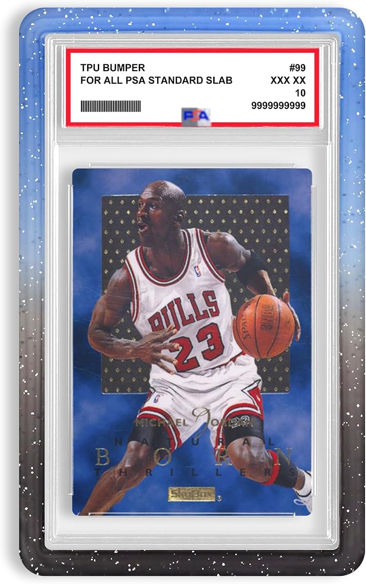 Slab Guard for PSA Graded Cards, 1 Pack TPU Slab Protector Graded Bumper Guard for PSA Graded Card Only, Gradient Color Glitter Limited Edition, COLOR3