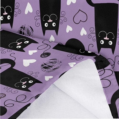 Miniatura 5 de Soporte para bolsa de plástico, lindo fondo morado con gatos negros, soporte para bolsa de comestibles, dispensador de bolsas de plástico colgantes