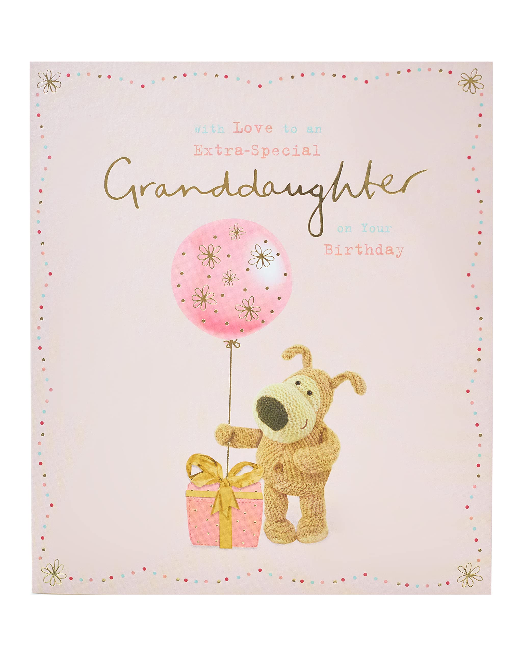Boofle Biglietto Di Natale Per Nipote Con Design Carino E Dettagli Oro - Cartolina 15,9x18,4 Cm Con Busta, Messaggio In Inglese, Carta FSC