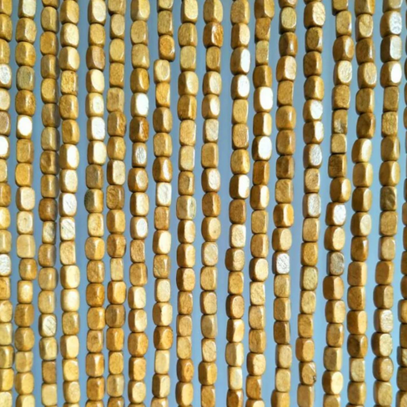 Rideau de porte perles en bois rideau bambou extérieur intérieur occultant 140x220
