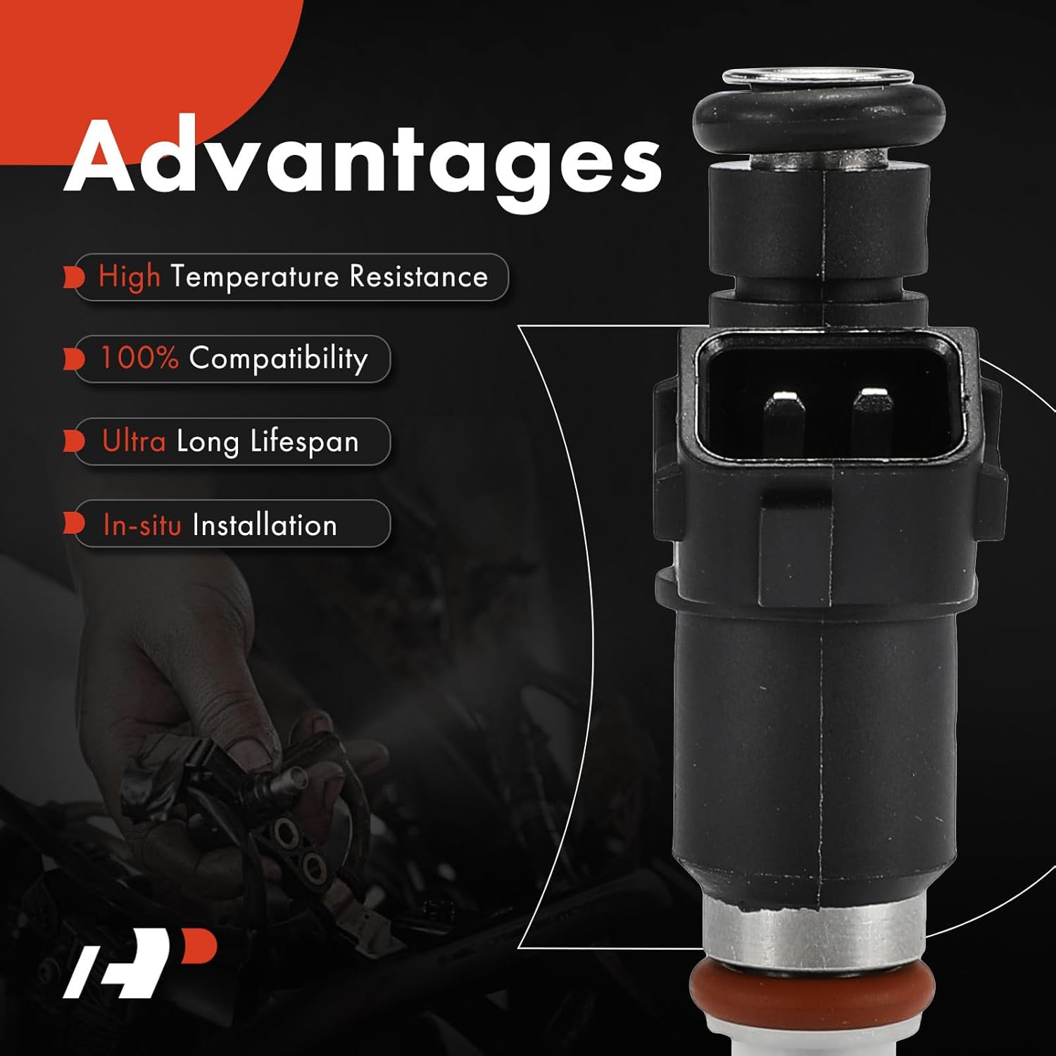 A-Premium Set of 6 Fuel Injectors Compatible with Honda Pilot 2012 2013 2014 2015, 3.5L, Replace# 16450RN0A01