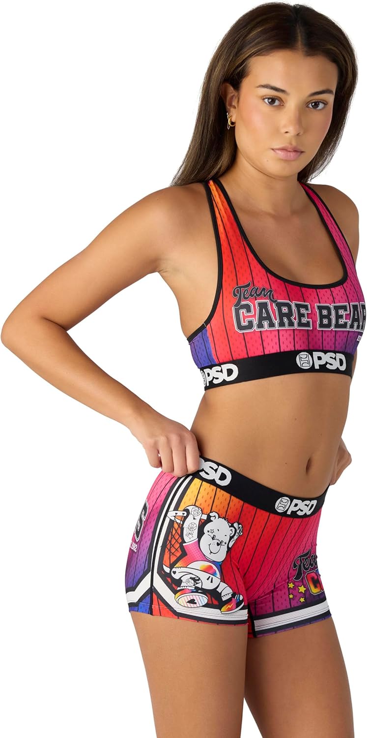 PSD Underwear Womens Sports Bra - Licensed Prints Medium Support Sports Bras for Women, Womens Racerback Sports Bras - Image 3