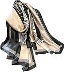 Womens 100% Large Mulberry Silk Scarf Long Satin Scarf Fashion Designer Scarf Lightweight Wraps