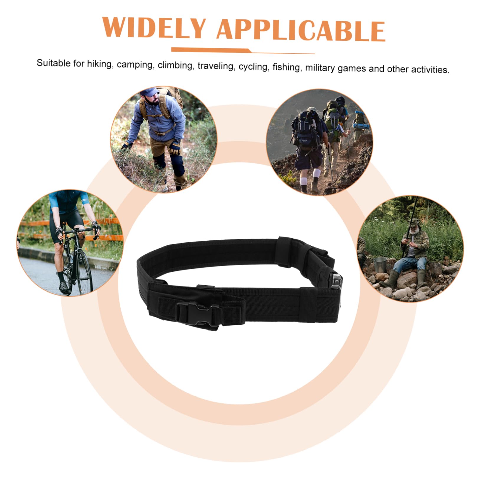 ibasenice Fashionable Personalized Waist Belt Utility Work Belt for Running Fishing Gear