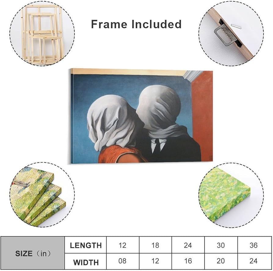 No.210フレーム付きキャンバスアート マグリット オマージュアート