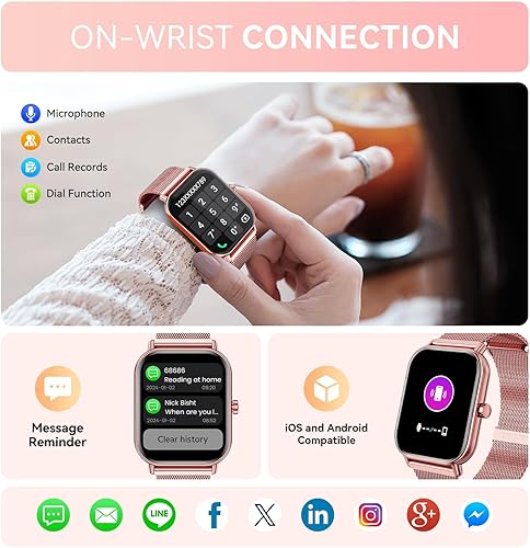 Miniatura 2 de Smart Watch for Women Men, Fitness Tracker Watch for Android Phones iPhone Compatible, 1.85" Smart Watches for Women Men, 110+ Sport Modes