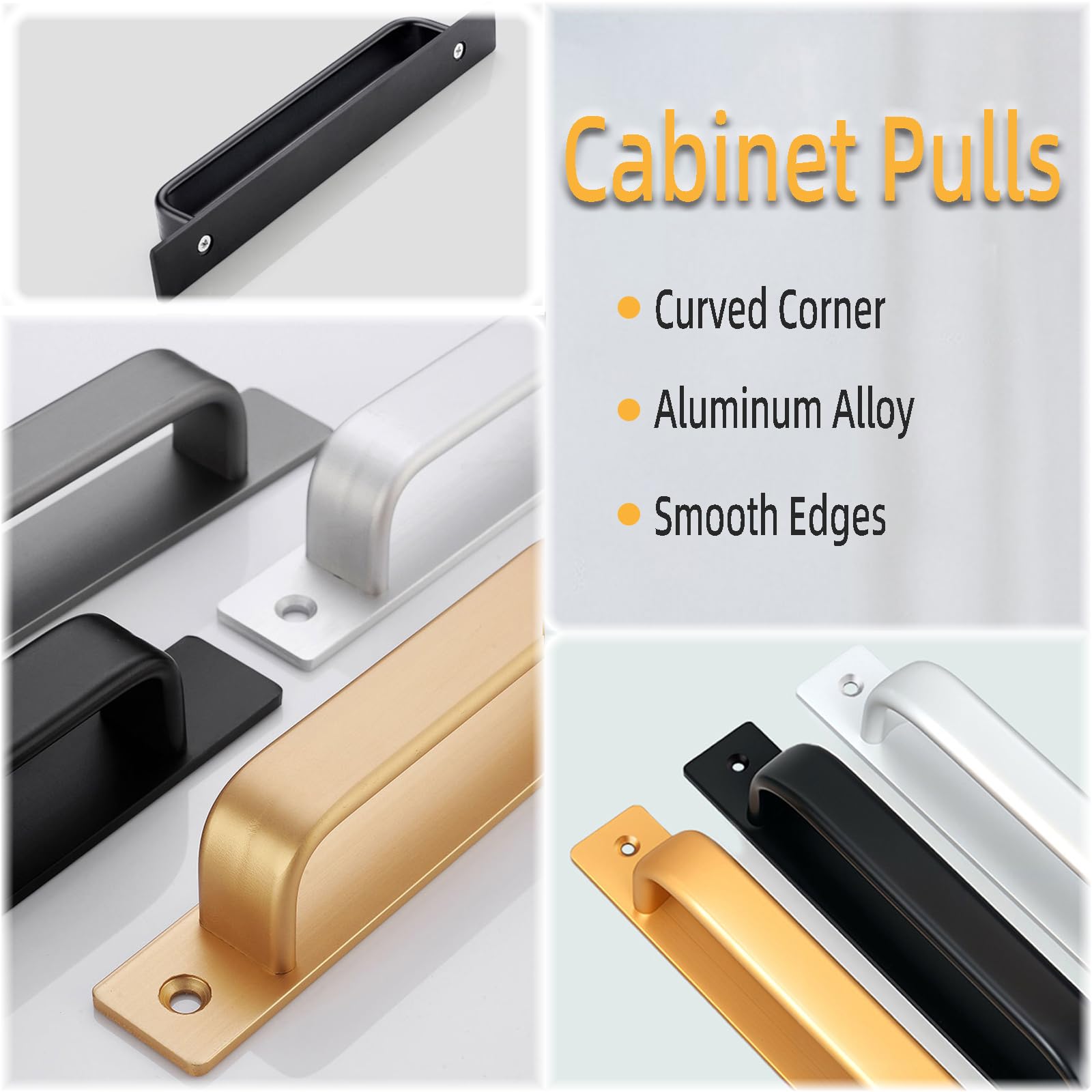 Joytey 4 Packs Door Handles Cabinet Pulls 8.35x0.98 in D Pull Handle with Screws Large Handle Pulls for Garage Gate Shed Barn Wadrobe Cupboard Doors Window Hotbed Drawer Dresser - Image 4