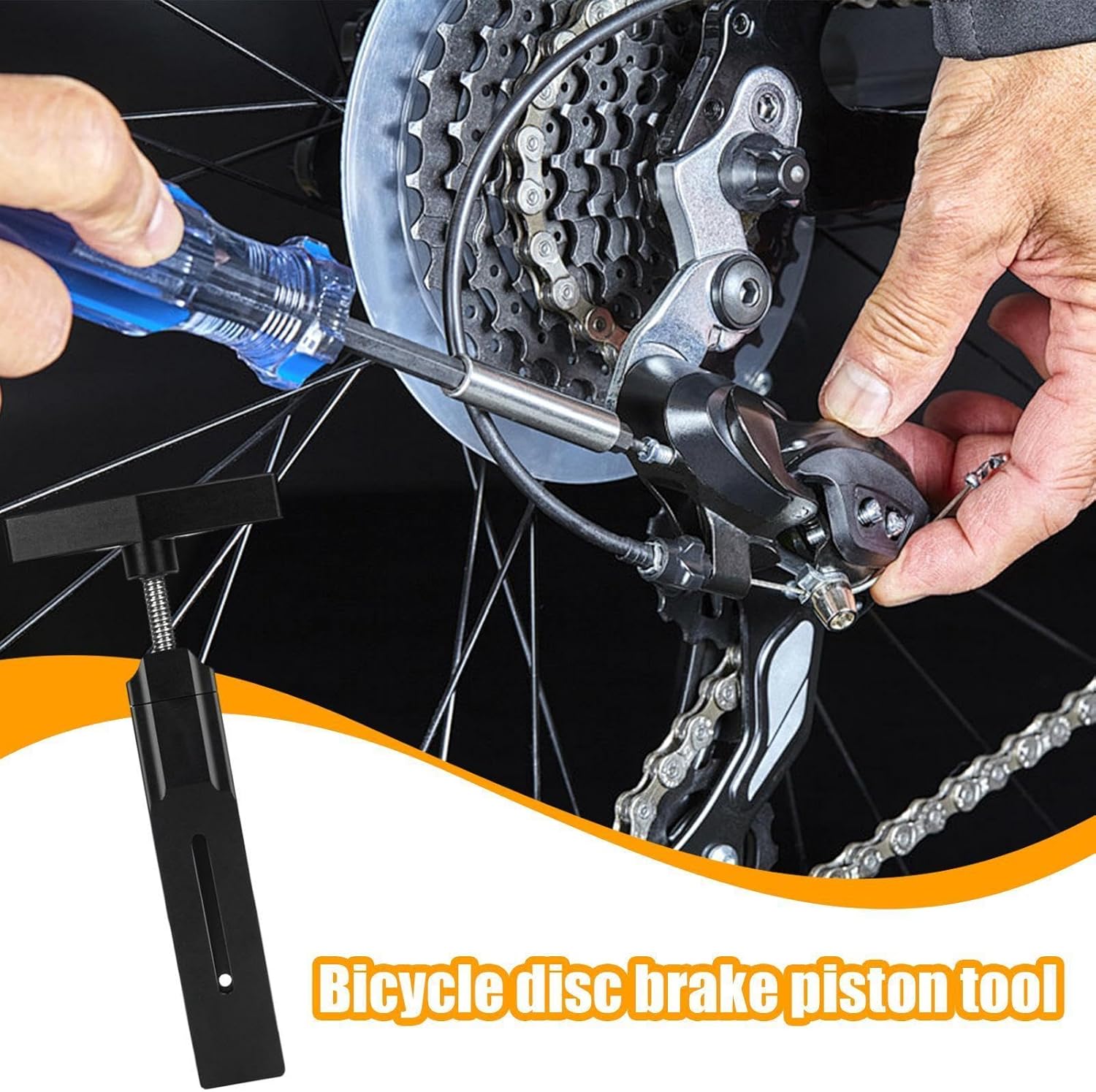 Disc Brake Reset Tool | Hydraulic Repair Gear for Brake Piston | Bike Repair Tool - for Mountain Road Commuting Touring Garage Workshop Home Urban