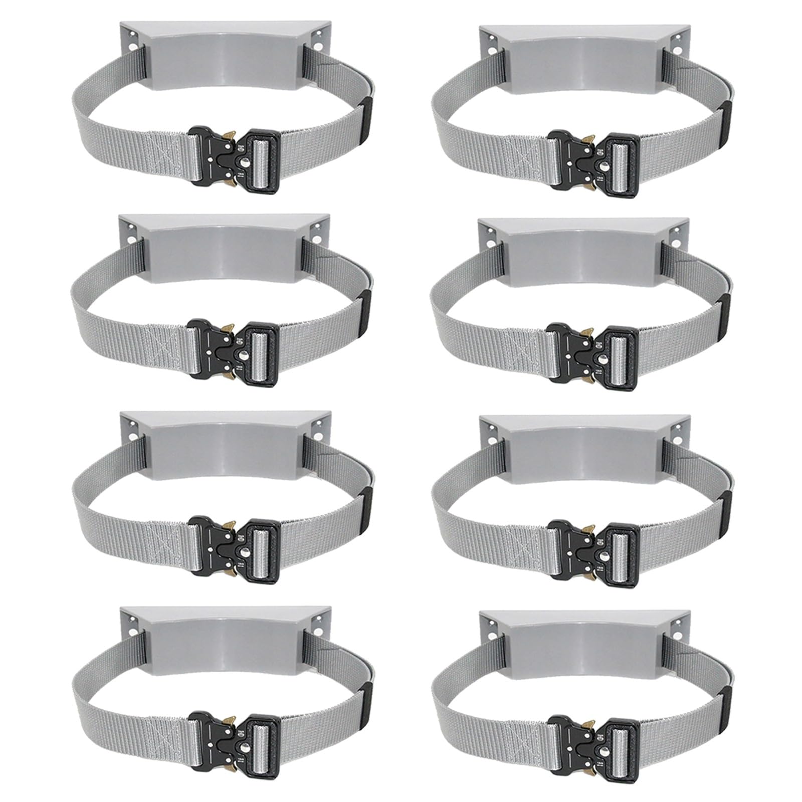 Wandmontierte Halterung for Gasflaschen – Propan- und Sauerstofftankregal mit verstellbarem 40-Zoll-Gurt for Labor, Klinik, Wohnmobil(Gray,8 pack)