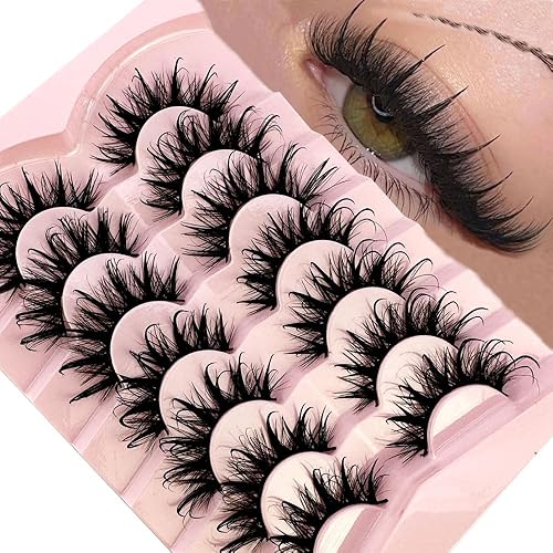 Miniatura 6 de AMSDCN Nuevo diseño de 7 pares de pestañas húmedas manga 3D extensiones de pestañas esponjosas maquillaje moda largas gruesas naturales pestañas