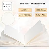 Vista 3 de Yopih Artists - Cuaderno de bocetos de acuarela de lino premium, cuaderno de acuarela de 5.5" x 5.5" con papel de algodón de prensa en frío