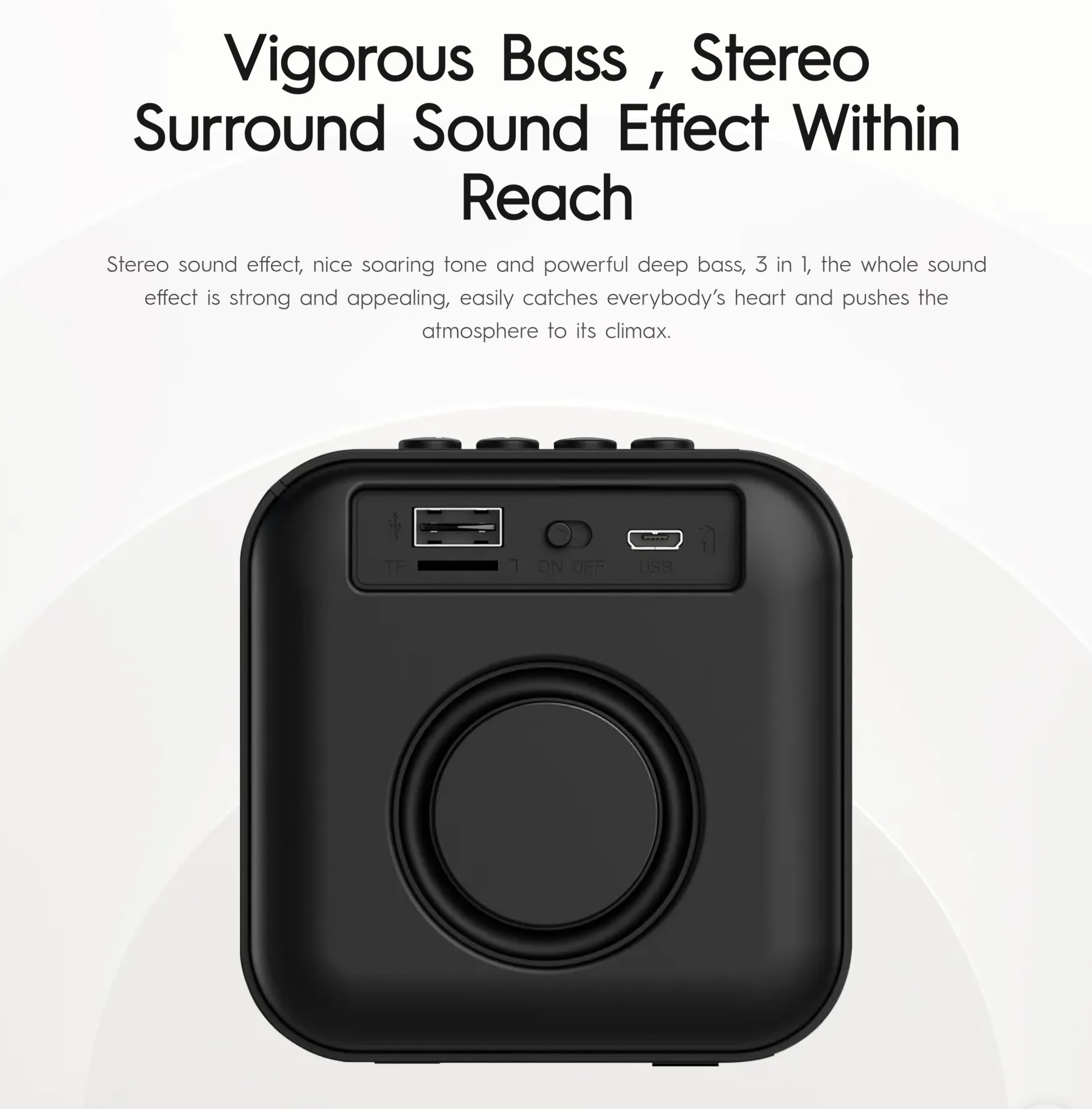 Tecno Bluetooth Speaker Square S1 Bluetooth Kablosuz Dahili Mikrofon Mono Hoparlör