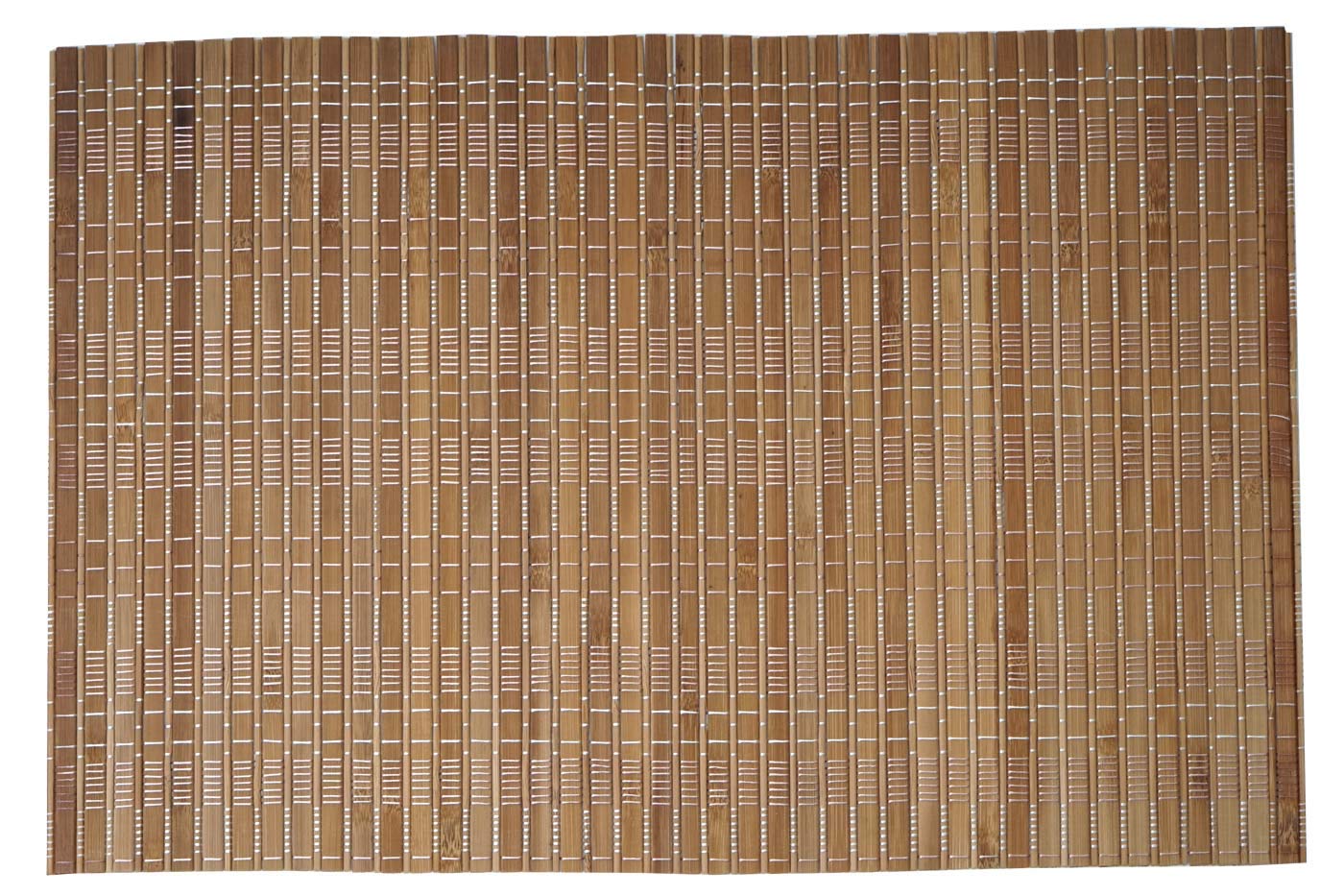 HWC-C13 - Juego de manteles individuales (6 piezas, bambú, lavable, 45 x 30 cm), color marrón oscuro