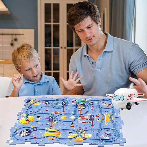 Miniatura 2 de 25 piezas de juguetes de rompecabezas para niños, rompecabezas de plástico con 1 lindo vehículo, juguetes para niños pequeños para niños de 3, 4, 5,