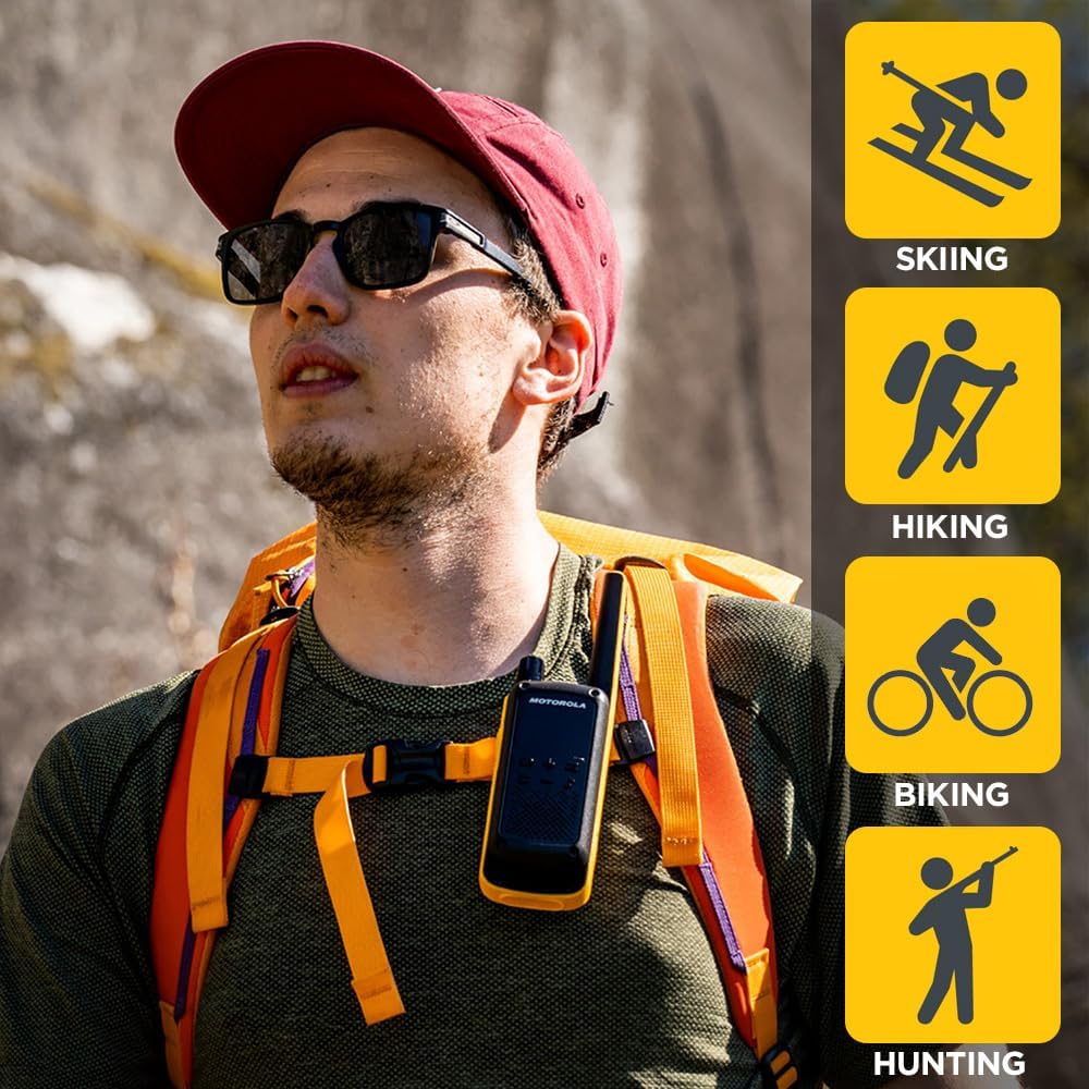 motorola t470 walkie talkies front view