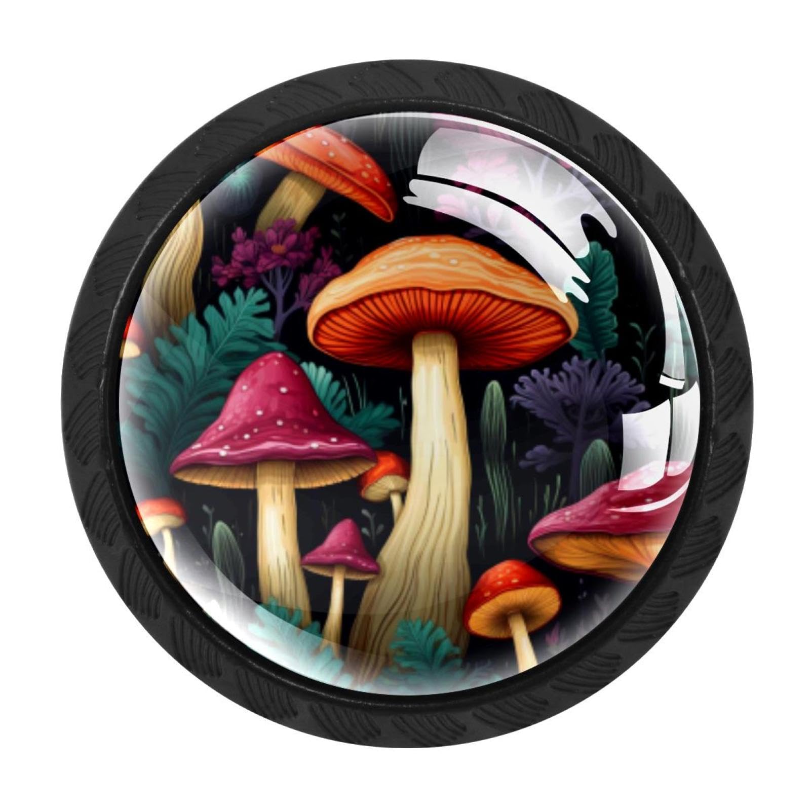 CHENZZZZ 4 Pack Mushroom Kitchen Cabinet Knobs Drawer Knobs Door Dresser Handles for Personalized Gifts Great for Any Occasion