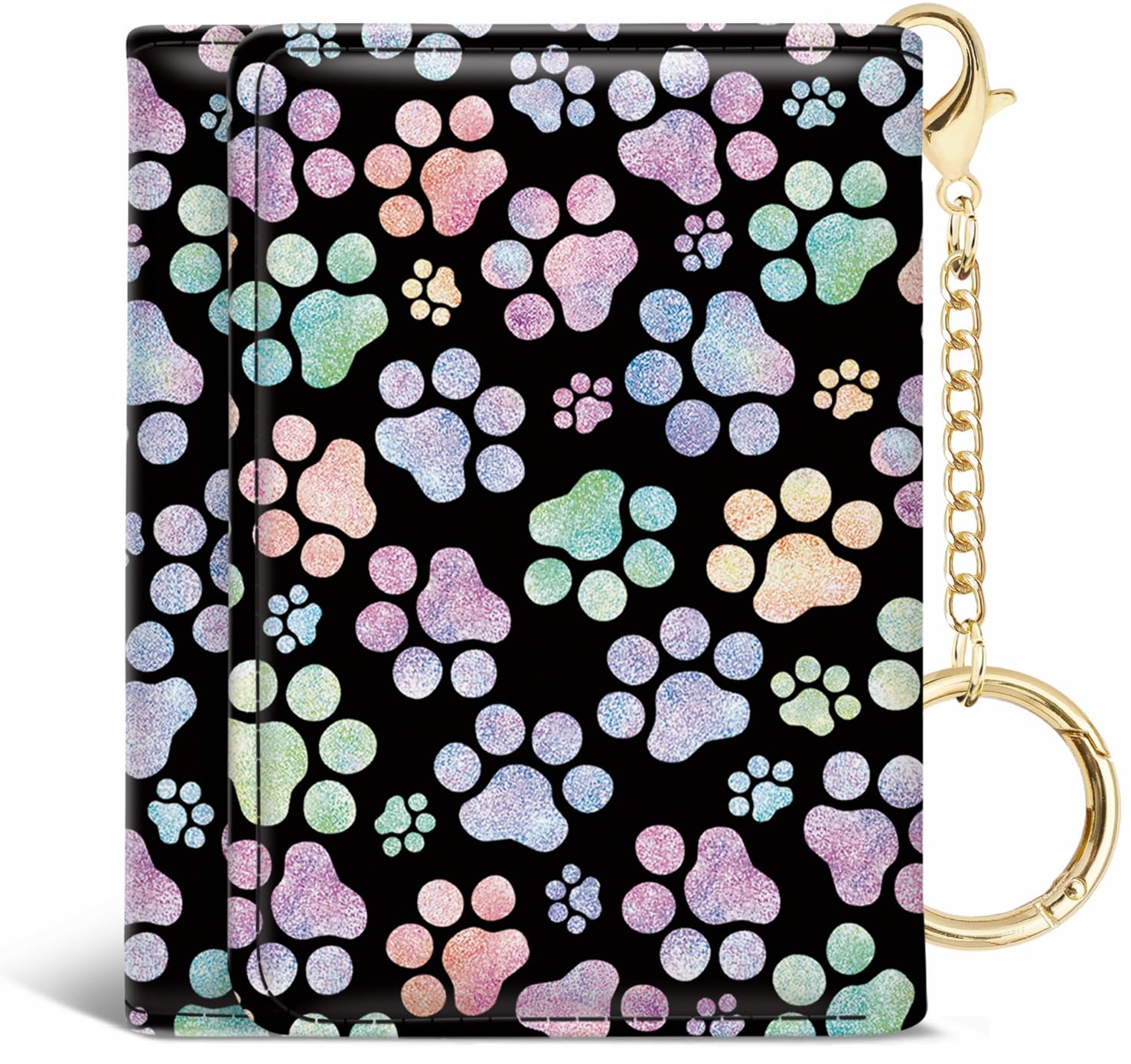 Jogjam Womens Wallet, Dog Paw Small Slim RFID Blocking Card Wallets, Cute Trifold PU Leather Card Holder Wallet Organizer, Mini Pocket Cash Wallet