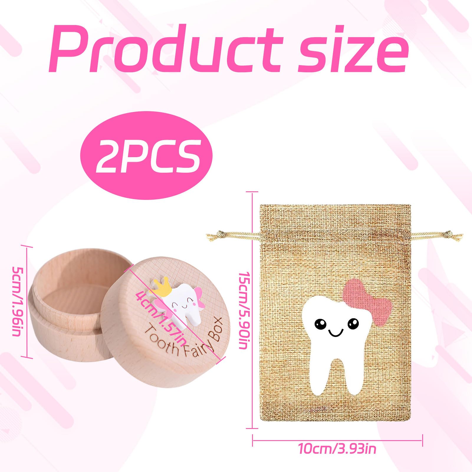 Eophmi Tooth Fairy Box, 3d Carved Tooth Fairy Bag, Tooth Fairy Gift - Image 2