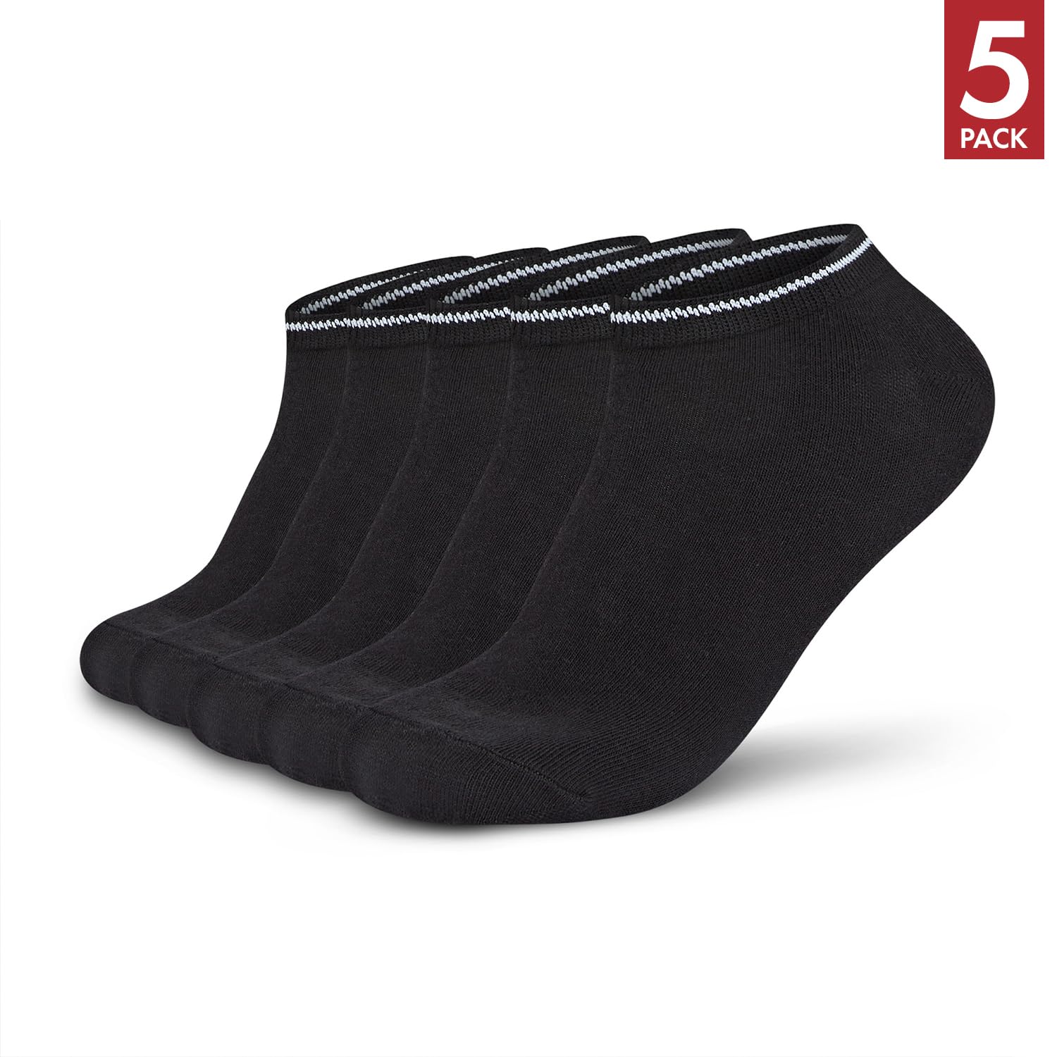 Wrangler Tennent Trainer Liner Socks (5 sztuk) męskie, Czarny/Blanco/Marga Gris, 38-42 EU
