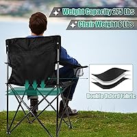 Vista 5 de HaSteeL Silla de Camping, Silla Plegable Extra Grande para Adultos, Silla de Campamento Plegable con Portavasos, Portátil para Pesca al Aire Libre