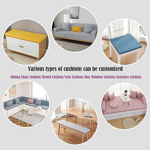 Miniatura 7 de Almohadillas de asiento personalizadas, cojín elevador de silla de verano, tamaño personalizado, cojín de asiento fresco, cojín de banco para