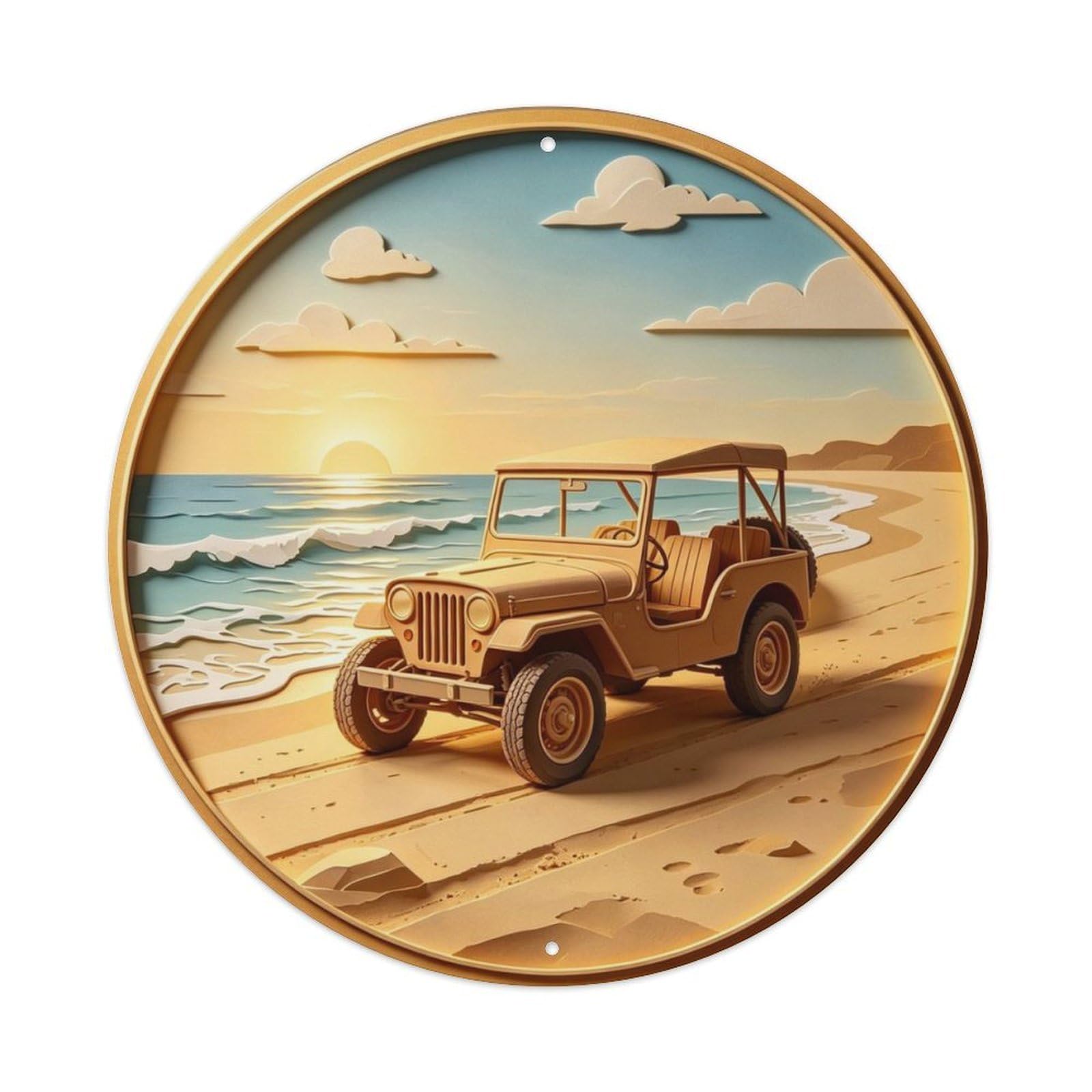 Retro Beach Buggy Metal Tin Sign Plaque